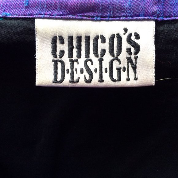 Chicos Design Womens Silk Jacket Sz 3 Multicolor Embroidered Lined Long Sleeve - Picture 6 of 8